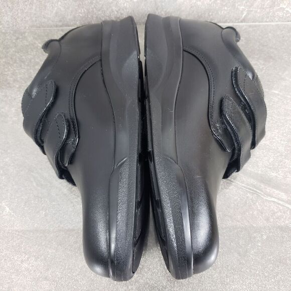 Apex Shoes Men 10.5 Black Walking Therapeutic Athletic Two Strap Slip Resistant - Picture 6 of 13